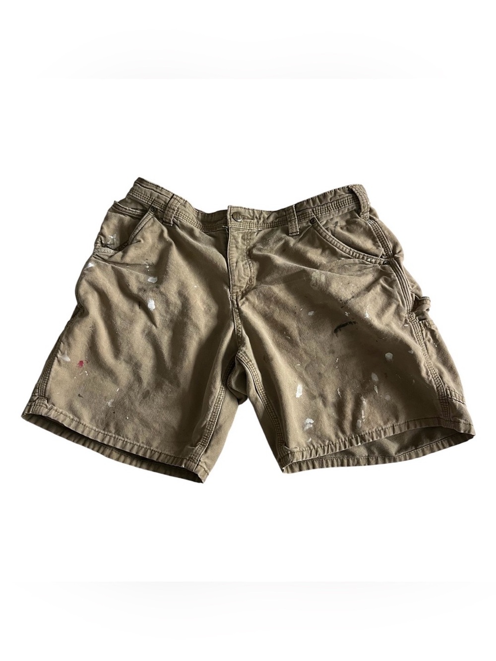 Carhartt Shorts Womens‎ 10 Beige 102094 Original Fit Work Carpenter Loop Stretch